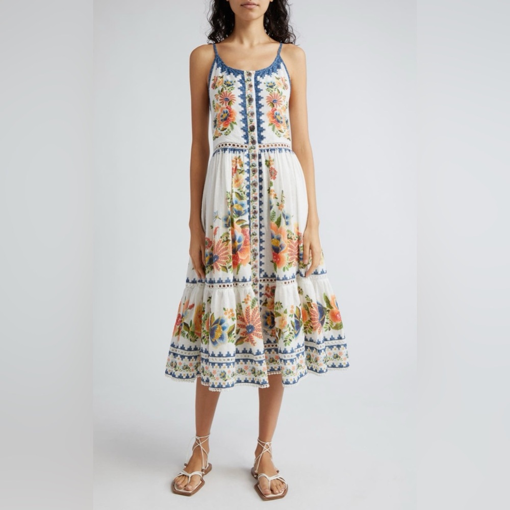 NEW! FARM Rio
Delicate Garden A-
Line Cotton Dress